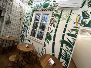 Light and green like the dishes we had!  at #RAW VEGAN FIRENZE in Florence