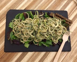 Spaghetti Carbonara  at #RAW VEGAN FIRENZE in Florence