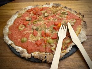 Pizza Napoli  at #RAW VEGAN FIRENZE in Florence