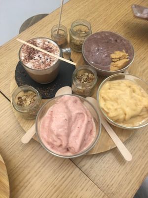 Smoothie bowls & raw cappuccino  at #RAW VEGAN FIRENZE in Florence