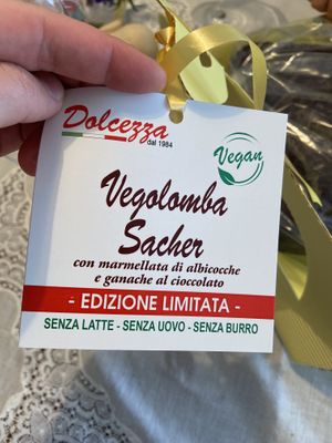 Vegan Colomba for Italian Easter celebrations  at Bar Dolcezza in Catania
