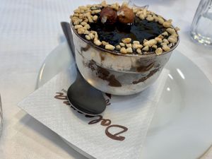 Hazelnut dessert at Bar Dolcezza in Catania