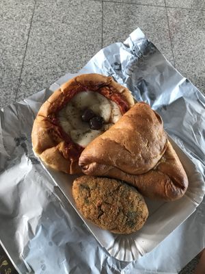 Some of the savory options at Bar Dolcezza in Catania