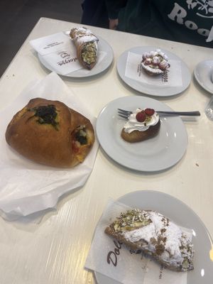 Cannoli and some other vegan deserts   at Bar Dolcezza in Catania