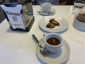 Espresso and cantucci (I think) at Bar Dolcezza in Catania
