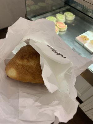 Giant warm brioche - must try! at Bar Dolcezza in Catania