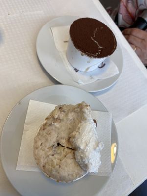 Tiramisu and gelati (panettone e vaniglia)  at Bar Dolcezza in Catania