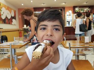 cannolo  at Bar Dolcezza in Catania