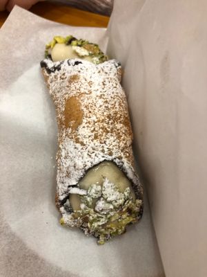Vegan vanilla cannoli  at Bar Dolcezza in Catania