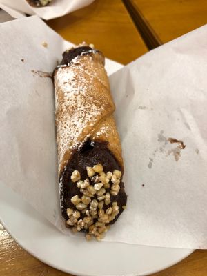 Vegan chocolate cannoli  at Bar Dolcezza in Catania