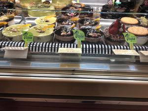 Lots of vegan sweets  at Bar Dolcezza in Catania