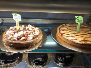 Large vegan tarts  at Bar Dolcezza in Catania