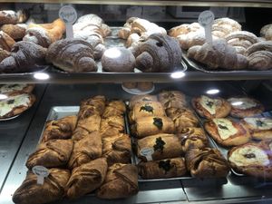 Sweet and savoury items  at Bar Dolcezza in Catania