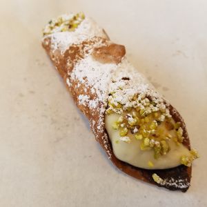 Vanilla connolo at Bar Dolcezza in Catania