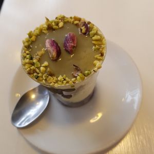 Pistachio dessert at Bar Dolcezza in Catania