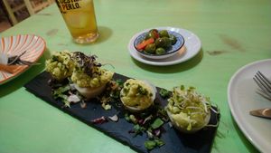 Stuffed eggs at La Veganesa in Cadiz
