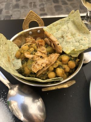 Spinach garbanzo stew at La Veganesa in Cadiz