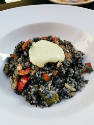 Arroz negro (top!) at La Veganesa in Cadiz