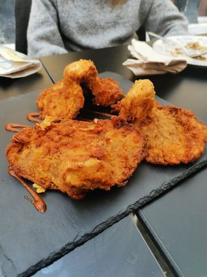 Kentacky fried chicken(mushrooms) at La Veganesa in Cadiz