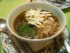 Ramen de setas at La Veganesa in Cadiz