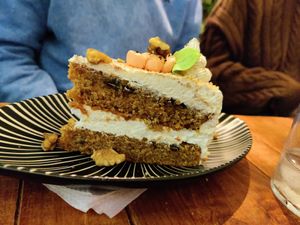 Carrot cake at La Veganesa in Cadiz
