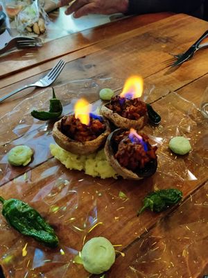 Stuffed mushrooms at La Veganesa in Cadiz