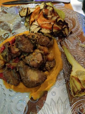 Estofado de la abuela Concha (seitan stew) at La Veganesa in Cadiz