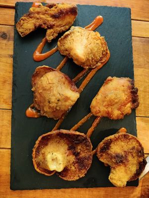 Fried Kentucky mushrooms at La Veganesa in Cadiz