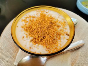 Rice with almond milk at La Veganesa in Cadiz