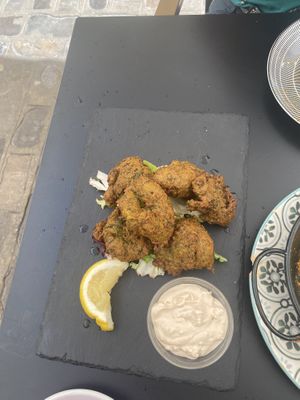 Seaweed fritters - yum!  at La Veganesa in Cadiz