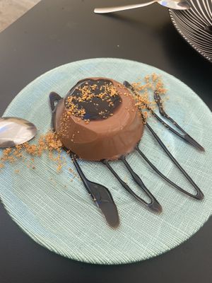 Chocolate flan  at La Veganesa in Cadiz