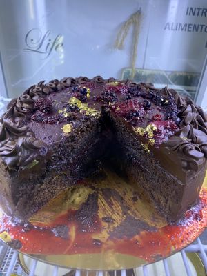 Chocolate cake   at La Veganesa in Cadiz