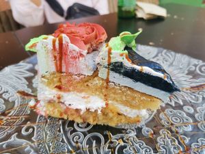 Tarta Dracula - Dracula (Spanish icecream flavour) cake at La Veganesa in Cadiz