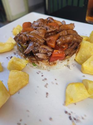 Timbal de carne vegetal #Veganuary at La Veganesa in Cadiz