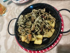 Vegangulas al ajillo at La Veganesa in Cadiz