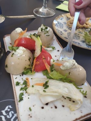 Vegan eggs at La Veganesa in Cadiz