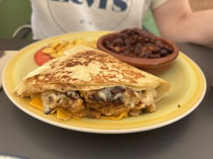 Mexican burger  at La Veganesa in Cadiz
