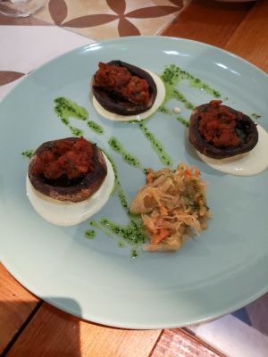 Stuffed mushrooms at La Veganesa in Cadiz