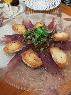 Tartar de algas (algae tartar) at La Veganesa in Cadiz