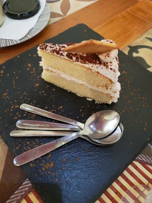 Cheesecake at La Veganesa in Cadiz