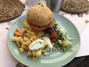 Burger  at La Veganesa in Cadiz