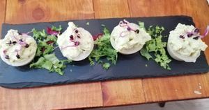 "huevos" rellenos at La Veganesa in Cadiz