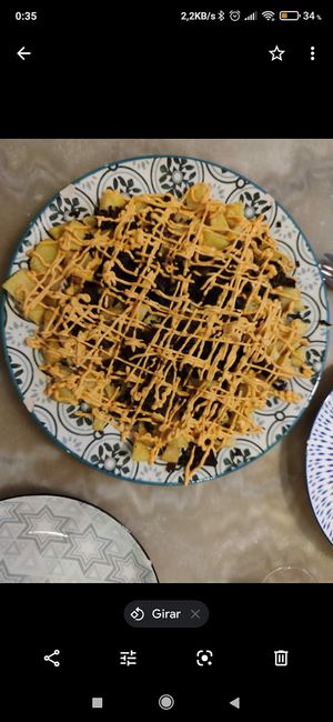 Patatas bravas con setas at La Veganesa in Cadiz