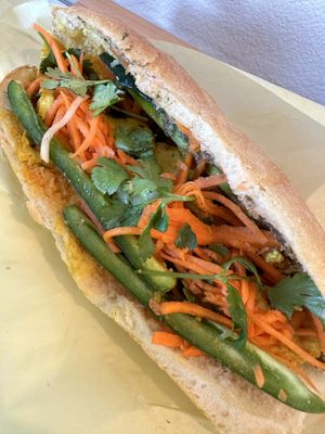 Curry Tofu is so Yummy!!!!!  Just remember to leave off the mayo for Vegan 😍  at Baguette in Corvallis