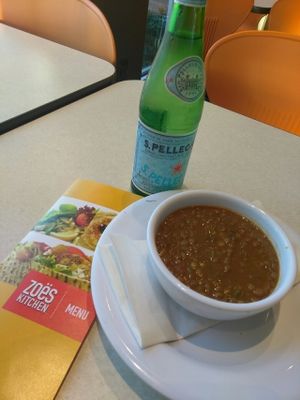 vegan lentil soup at Zoës Kitchen in Watauga