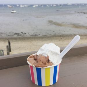 chocolate orange and coconut  at I Dream of Gelato in Provincetown
