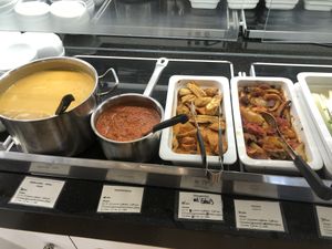 Warmes Büffet. Z.B. Süsskartoffelsuppe  at Adelhaus in Freiburg