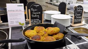 Vegane Bratlinge at Adelhaus in Freiburg