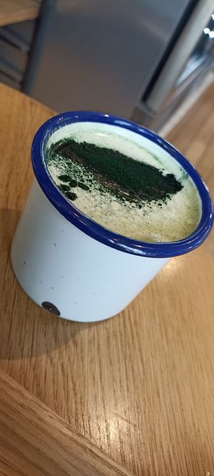 Matcha latte. at Wild & The Moon - Wild Lab Gravilliers in Paris