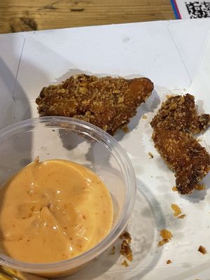 Magic mushroom bites (we ate a bunch before taking a photo of them!) at Mooshies in East London